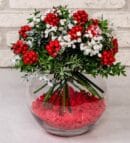 Holly Flower in Aquarium Vase