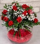 Holly Flower in Aquarium Vase