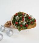 Holly Christmas Flower in Kraft Bouquet Paper