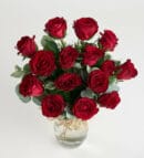 15 Red Roses in Vase