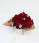 25 Red Rose Bouquet in Kraft Wrapping