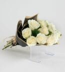 11-Piece White Rose Bouquet