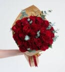 25 Red Rose Bouquet in Kraft Wrapping