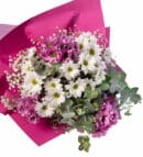 Lilac Bouquet with White & Pink Daisies