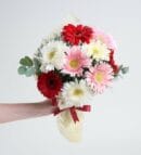 Cream Bouquet with Colorful Gerbera Flowers